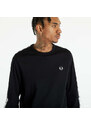 Pánské tričko FRED PERRY Taped Long Sleeve T-shirt Black