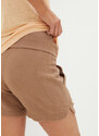 bonprix Těhotenské šortky z mušelínu Hnědá