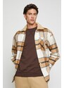 Koton Plaid Lumberjack košilový límec detailní se západkami