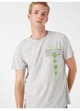 Koton Basic T-Shirt with a Printed Crew Neck