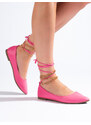 Women's ballerinas Shelovet pink with chains