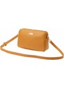 Dámská kožená crossbody kabelka MiaMore 01-046 camel