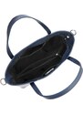 Kožená kufříková kabelka0 MiaMore 1-035 D modrá