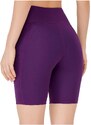 LOS OJOS Women's Purple High Waist Compression Double Pocket