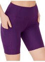 LOS OJOS Women's Purple High Waist Compression Double Pocket