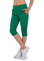 NEYWER Dámské sportovní 3/4 řasené kalhoty zelené EG723