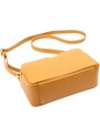 Dámská kožená crossbody kabelka MiaMore 01-046 camel