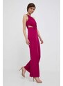 Overal Lauren Ralph Lauren růžová barva, s kulatým průkrčníkem
