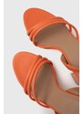 Kožené sandály BOSS Mandy oranžová barva, 50493063