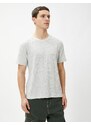 Koton Basic Tričko s texturou Tričkový Slim Fit Bavlna