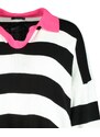 Trendyol Curve Růžový Polo Neck Pruhovaný pletený svetr