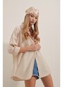 Bigdart 3900 Oversize Long Basic Shirt - Cream