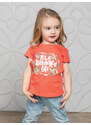 Winkiki Kids Wear Dívčí tričko Wonderfull life - korálová