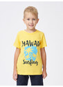 Winkiki Kids Wear Chlapecké tričko Hawaii - žlutá