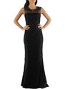 Společenské a plesové šaty krajkové dlouhé luxusní CHARM'S Paris černé - Černá / XS - CHARM'S Paris