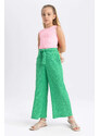 DEFACTO Girl's Wide Leg Crinkle Fabric Trousers