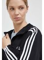 Bunda adidas dámská, černá barva, přechodná