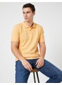 Koton Basic Tričko Polo Neck Slim Fit s knoflíky.