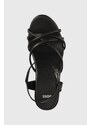 Sandály BOSS Cate Wedge černá barva, 50493097