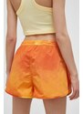 Kraťasy adidas Originals dámské, oranžová barva, vzorované, high waist