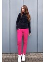 NEYWER Dámské funkční elastické sportovní kalhoty růžové EK723