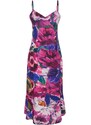 Trendyol Multicolored Strappy Floral Midi Textured Woven Dress