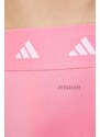 Tréninkové legíny adidas Performance Techfit 3-Stripes růžová barva, s potiskem