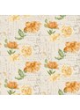 Forbyt, Závěs dekorační nebo látka, New York Vintage růže, oranžová, 150 cm