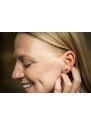 BeWooden Dřevěné náušnice Natural Cutebird Earrings
