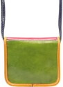 Kožená crossbody kabelka Gregorio 109 MULTI růžová / hořčicová