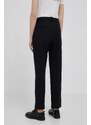 Kalhoty Calvin Klein dámské, černá barva, fason cargo, high waist