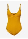 Žluté dámské jednodílné plavky Pieces Bib - Dámské