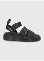 Kožené sandály Dr. Martens Gryphon Quad dámské, černá barva, na platformě, DM25720001.Gryphon.Qu-Black
