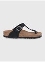 Žabky Birkenstock dámské, černá barva, na plochém podpatku, 1020487.BLACK-BLACK