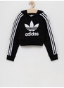 Dětská mikina adidas Originals H32337 černá barva, s aplikací