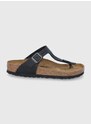 Kožené žabky Birkenstock Gizeh černá barva, 845251-Oil.Blk