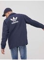 Bunda adidas Originals HD9770 pánská, tmavomodrá barva, přechodná, oversize