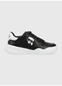 Kožené boty Karl Lagerfeld Kapri Run černá barva