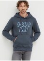 Mikina G-Star Raw pánská, tmavomodrá barva, hladká