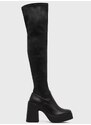 Kozačky Steve Madden Clifftop dámské, černá barva, na podpatku