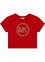 Dětské bavlněné tričko Michael Kors červená barva