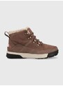 Boty The North Face WOMEN S SIERRA MID LACE WP dámské, hnědá barva, zateplené