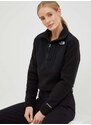 Mikina The North Face Womens Denali Cropped Fleece dámská, černá barva, NF0A7WXYJK31