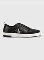 Kožené sneakers boty Calvin Klein Jeans BASKET CUPSOLE LOW LTH MONO černá barva, YM0YM00574