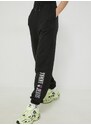 Tepláky Tommy Jeans dámské, černá barva, s aplikací