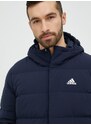 Péřová bunda adidas pánská, tmavomodrá barva, zimní, HG8750