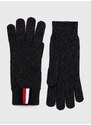 Vlněné rukavice Tommy Hilfiger pánské, černá barva