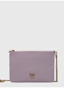 Kožená kabelka Pinko fialová barva, 100455.A0F1