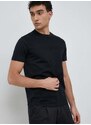 Bavlněné tričko Emporio Armani tmavomodrá barva, s aplikací, 8N1TD2 1JGYZ