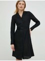 Plátěné šaty Calvin Klein černá barva, mini